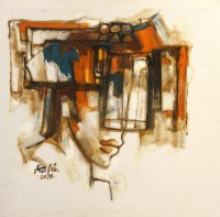 Mansoor Rahi, 18 x 18 Inch, Oil on Canvas, Figurative Painting, AC-MSR-043